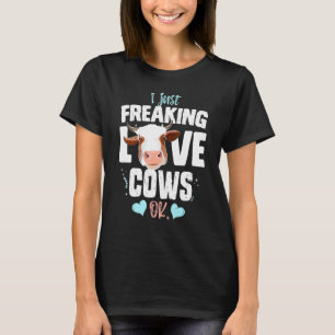 Ich fass nur Liebe Kühe Bauer Metzger Milchkühe T-Shirt