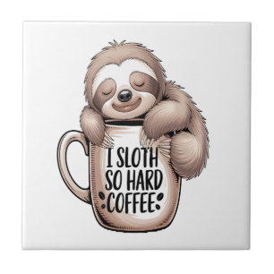 Ich Faulpelz ohne Kaffee Fliese