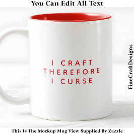 Ich fertige deshalb Fluch / Swear Funny Zitat 021 Zweifarbige Tasse
