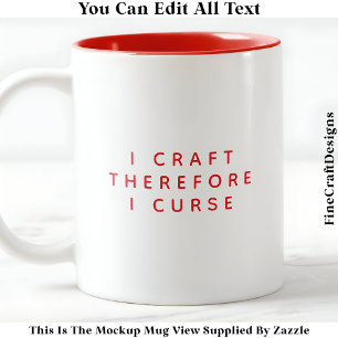 Ich fertige deshalb Fluch / Swear Funny Zitat 021 Zweifarbige Tasse