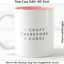 Ich fertige deshalb Fluch / Swear Funny Zitat 022 Zweifarbige Tasse
