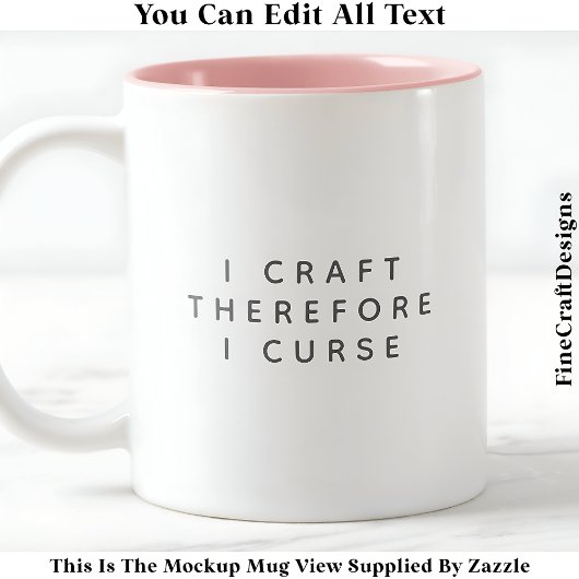 Ich fertige deshalb Fluch / Swear Funny Zitat 022 Zweifarbige Tasse