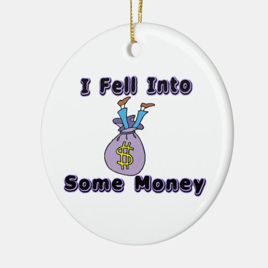 Ich fiel in etwas Geld Keramikornament (Links)