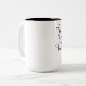 Ich fiel in Liebe und Sie lächelten - Shakespeare Zweifarbige Tasse (Vorderseite Links)