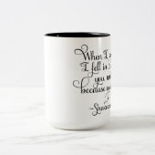 Ich fiel in Liebe und Sie lächelten - Shakespeare Zweifarbige Tasse (Mittel)