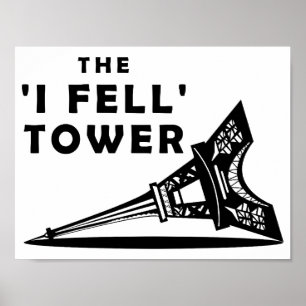 "Ich fiel" Turm Lustiges Poster