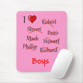 "Ich finde Boys" Mousepad (Mit Mouse)