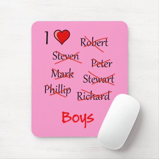 "Ich finde Boys" Mousepad (Mit Mouse)