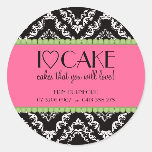 Ich finde Cake Business Stickers (Vorderseite)