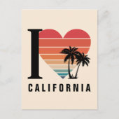 Ich finde California Retro Postkarte (Vorderseite)