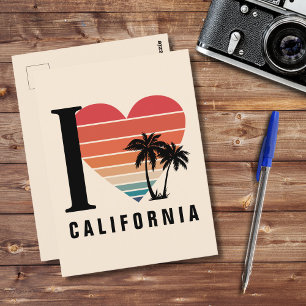 Ich finde California Retro Postkarte