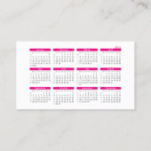 Ich finde den Pocket Calendar 2023 in Pink Blume. Visitenkarte (Rückseite)