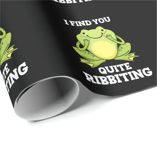 Ich finde dich ziemlich verblüffend Funny Frog Puf Geschenkpapier (Rolleneckpunkt)