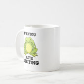 Ich finde dich ziemlich verblüffend Funny Frog Puf Kaffeetasse (Vorderseite Links)