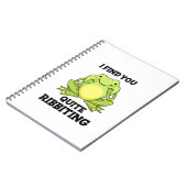 Ich finde dich ziemlich verblüffend Funny Frog Puf Notizblock (Linke Seite)