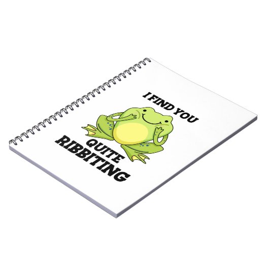 Ich finde dich ziemlich verblüffend Funny Frog Puf Notizblock (Linke Seite)