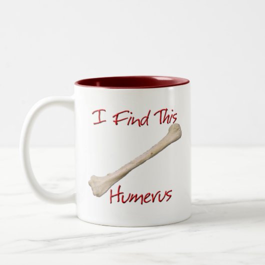 Ich finde diese Humerus-Tasse Zweifarbige Tasse (Links)