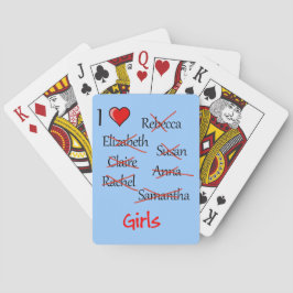 "Ich finde Girls" Spielkarten