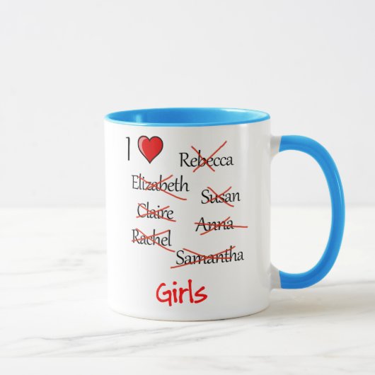 "Ich finde Girls" Tasse (Rechts)