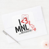 Ich finde in Manila (MNL) Aviation Briefmarke Quadratischer Aufkleber (Umschlag)