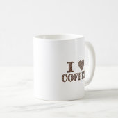 Ich finde Kaffee Bean Art Kaffeetasse (VorderseiteRechts)