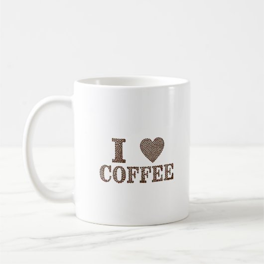 Ich finde Kaffee Bean Art Kaffeetasse (Links)