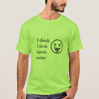 Ich finde, Männer sehen heute lustig aus, grün T-Shirt