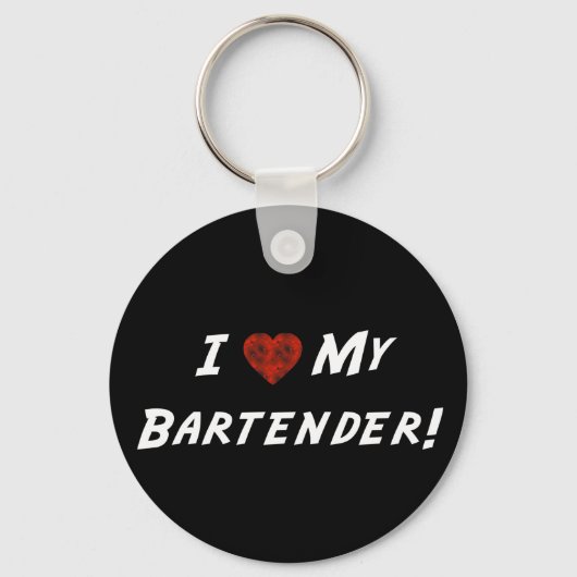 Ich finde meinen Barkeeper toll! Schlüsselanhänger (Vorderseite)