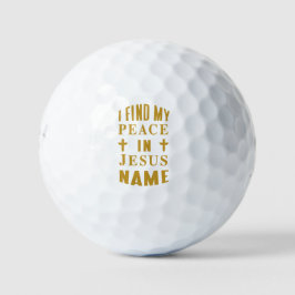 Ich finde meinen Frieden in Jesus Name Golfball