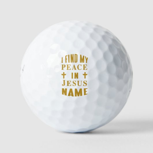 Ich finde meinen Frieden in Jesus Name Golfball (Vorderseite)