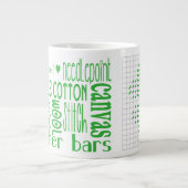 Ich finde Needlepoint Jumbo Tasse (Vorderseite)