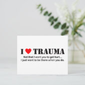 Ich finde Trauma Postkarte (Stehend Vorderseite)