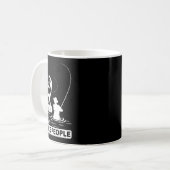 Ich fische - also nicht - Choke People Lustigen Sp Kaffeetasse (Vorderseite Links)