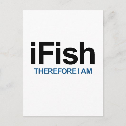 Ich fische also postkarte (Vorderseite)