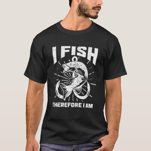 Ich fische daher Sprichwort Fischer Fischen T-Shirt (Vorderseite)