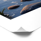 Ich fische... Denn Gott sagte, ich kann - Camping Poster (Ecke)