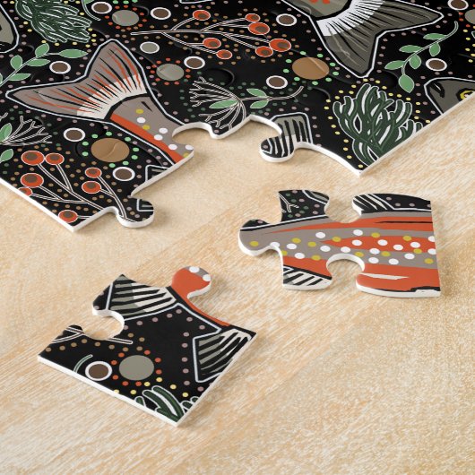 Ich fische eher Süßwasser-Bachforelle Puzzle (Seite)