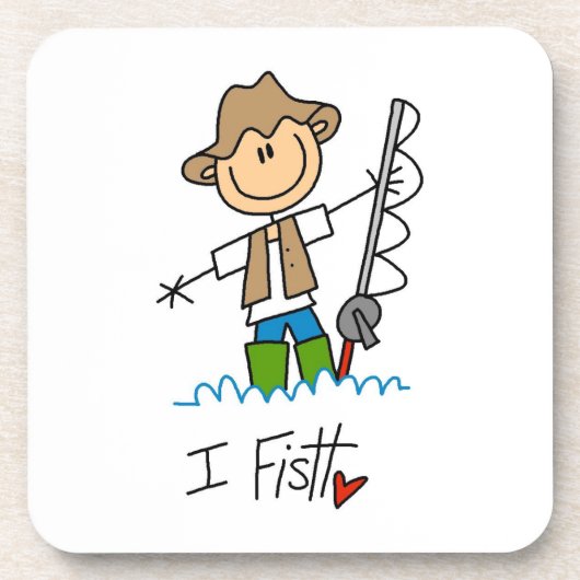 Ich fische getränkeuntersetzer (Vorderseite)