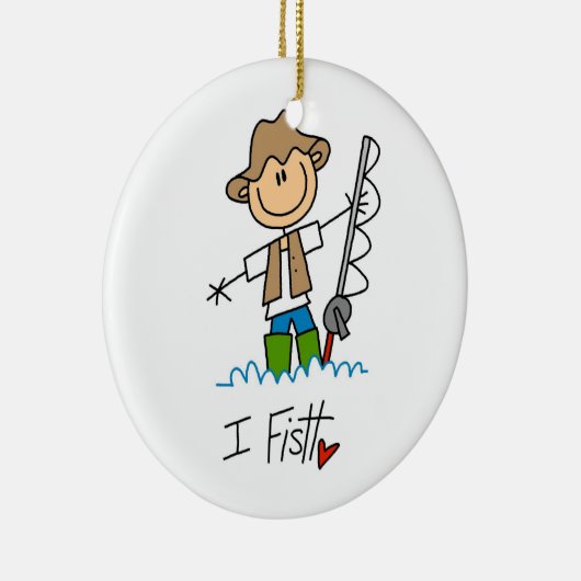 Ich fische keramik ornament (Rechts)