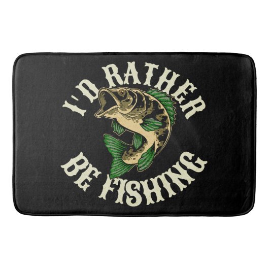 Ich fische lieber Fisch Badematte (Vorderseite)