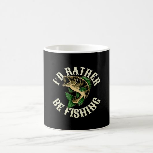 Ich fische lieber Fisch Kaffeetasse (Mittel)