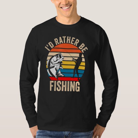 Ich fische lieber - Outdoor Fish Sunset Men Wom T-Shirt (Vorderseite)
