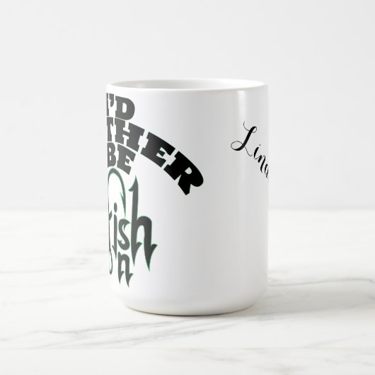 Ich fische lieber peralisierten Namen, FARBE Kaffeetasse (Mittel)