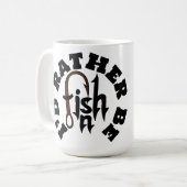 Ich fische lieber peralisierten Namen, FARBE Kaffeetasse (Vorderseite Links)