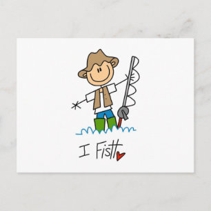 Ich fische postkarte