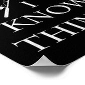 Ich fische und ich weiß, was ich fische poster (Ecke)