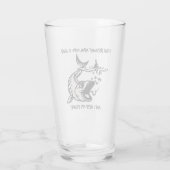 Ich fische, weil Ehebruch schwer ist... Glas (Rückseite)