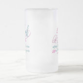 Ich fische wie ein Fanggerät für Mädchen Mattglas Bierglas (Mittel)