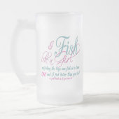 Ich fische wie ein Fanggerät für Mädchen Mattglas Bierglas (Links)