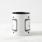 Ich fixe mich auf Kaffee/Tee-Cup Tasse (Zentrum)